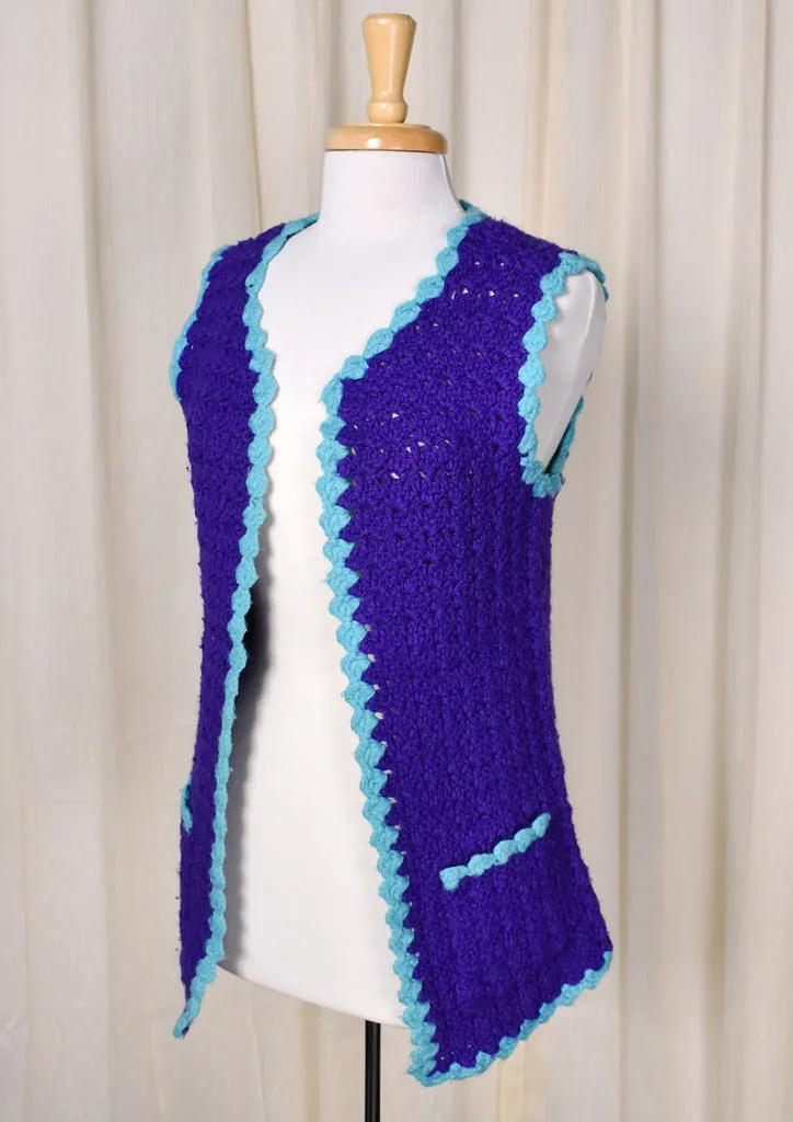 1960s Handmade Purple Vest