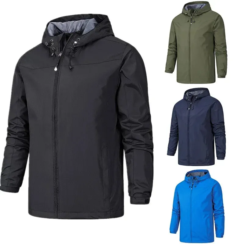 2024 Brand Spring Autumn Men's Jackets Waterproof Windproof Thin Jacket Overcoat for Male Single Layer Trench Coat Jacket