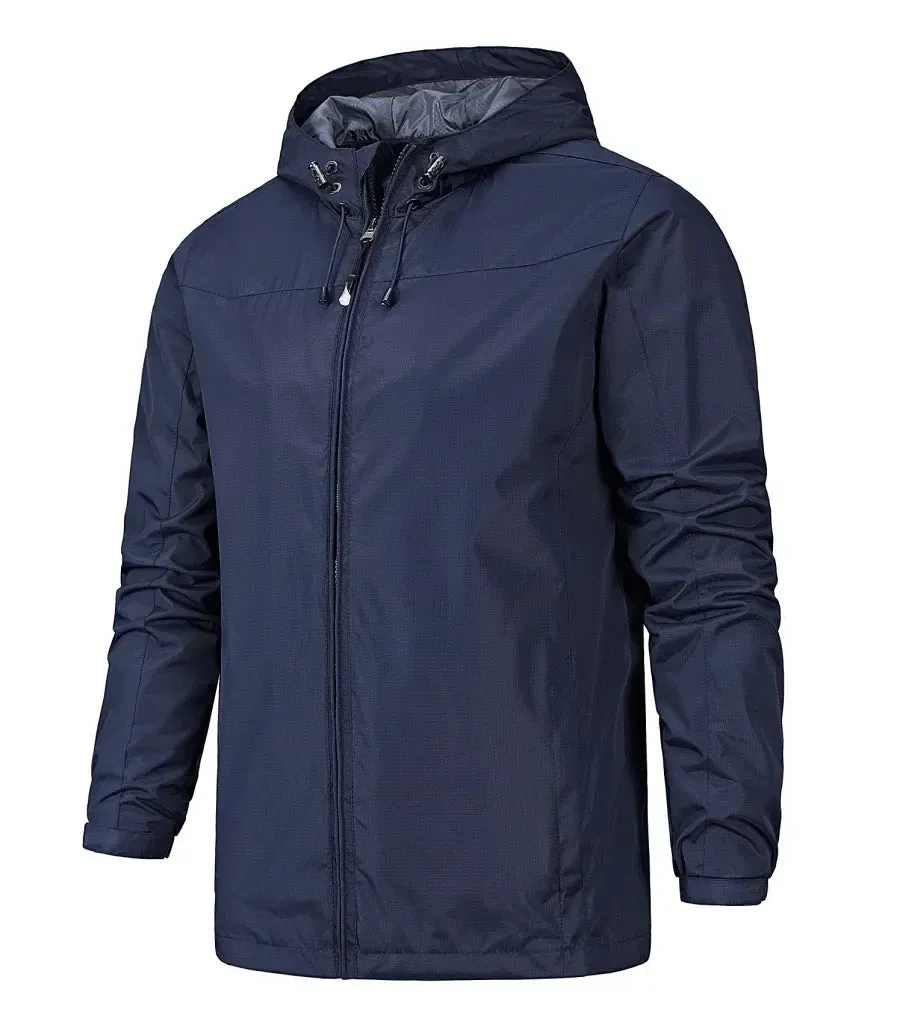 2024 Brand Spring Autumn Men's Jackets Waterproof Windproof Thin Jacket Overcoat for Male Single Layer Trench Coat Jacket