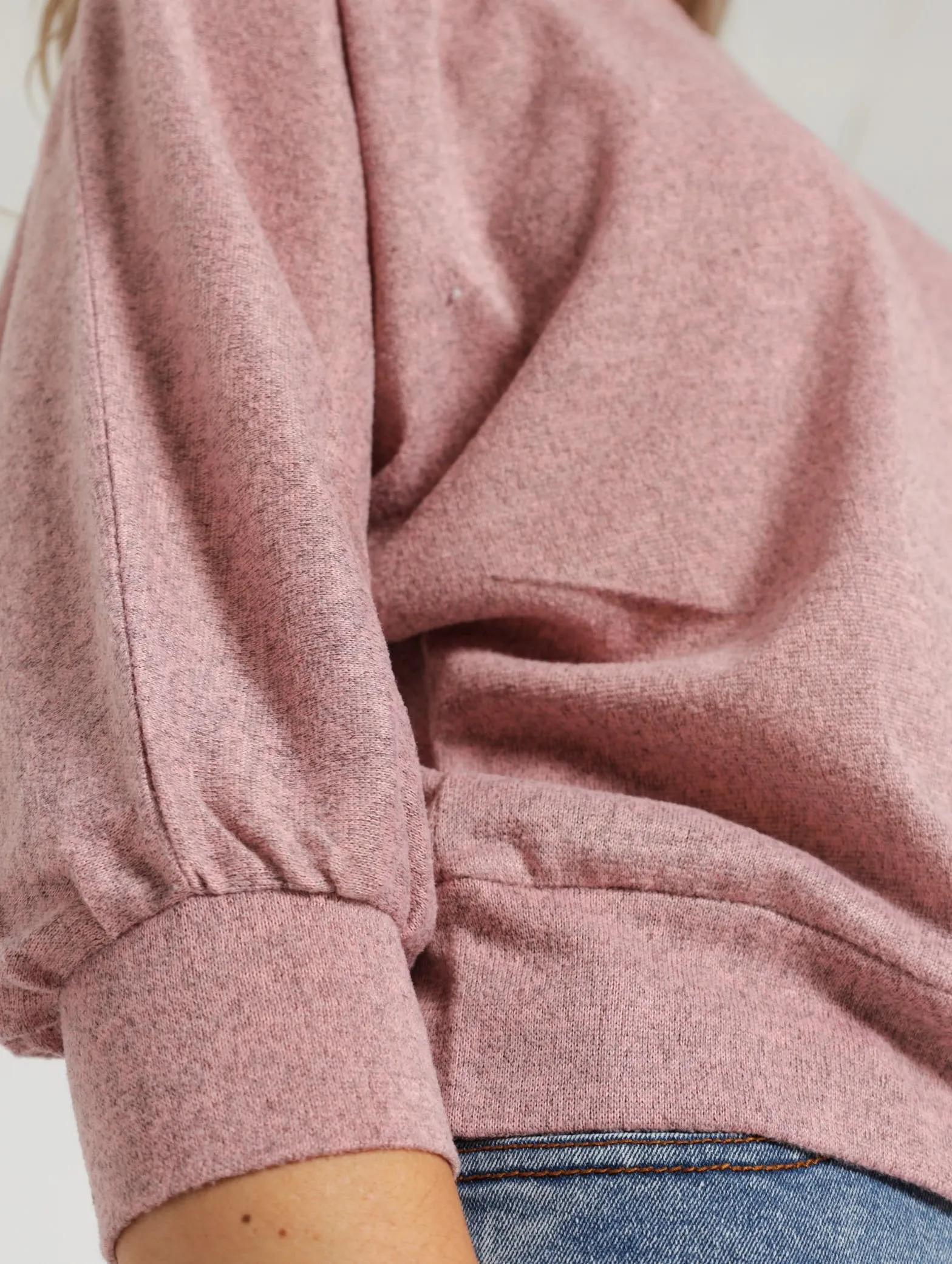 3/4 Sleeve Dolman Tee - Pink