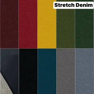 55CM BLACK REMNANT HYBRID 4 WAY STRETCH DENIM