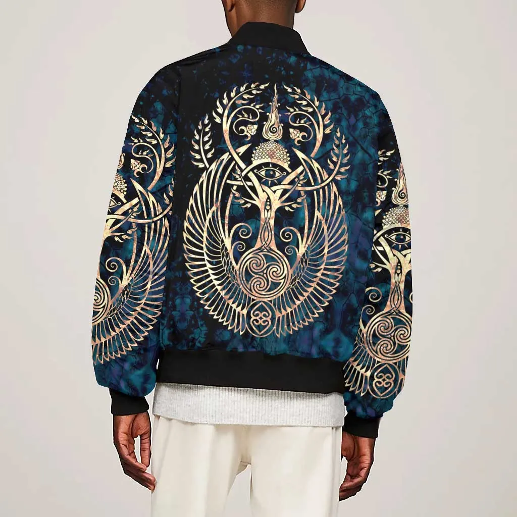 Adinkra Symbols Bomber Jacket Tree of Life DT02