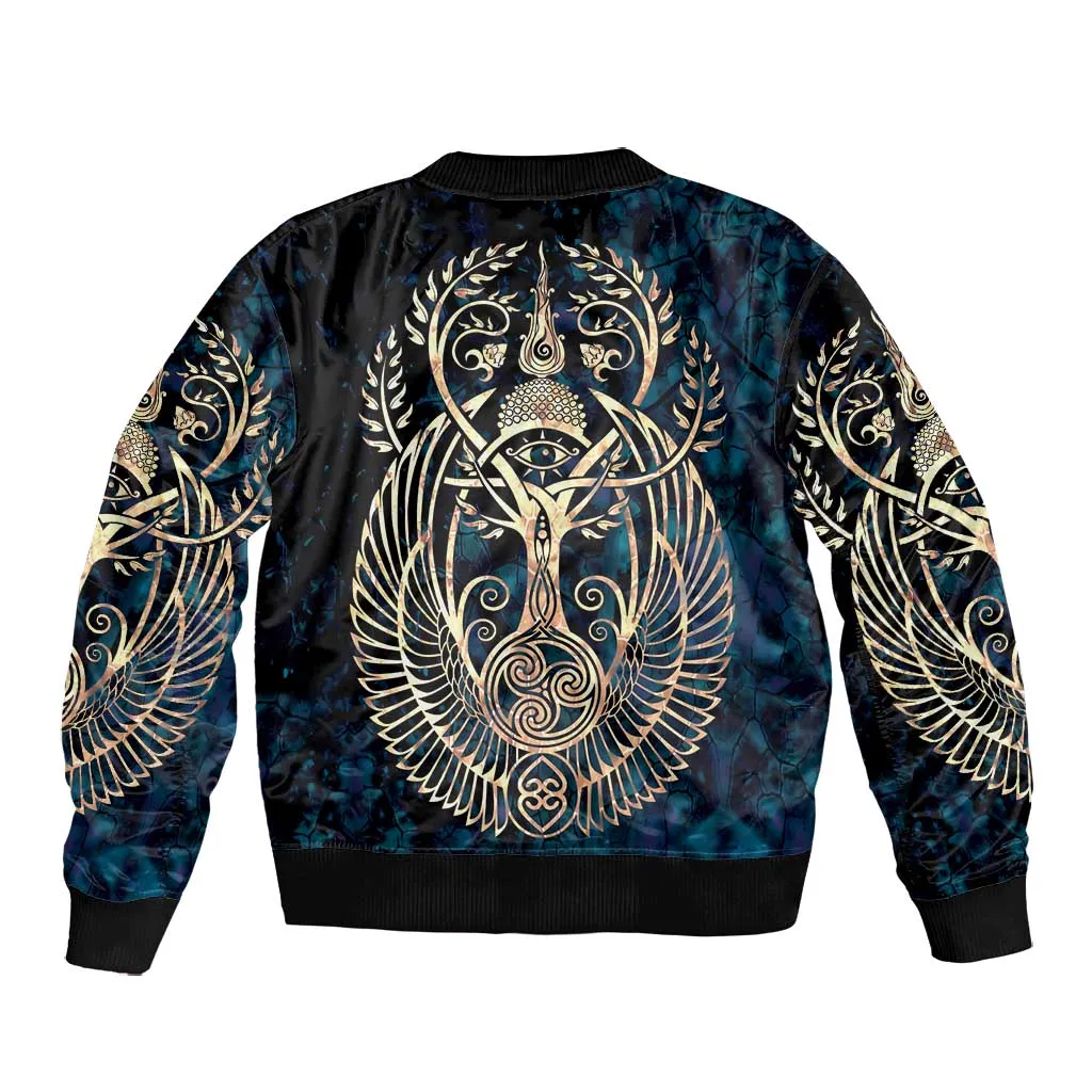 Adinkra Symbols Bomber Jacket Tree of Life DT02