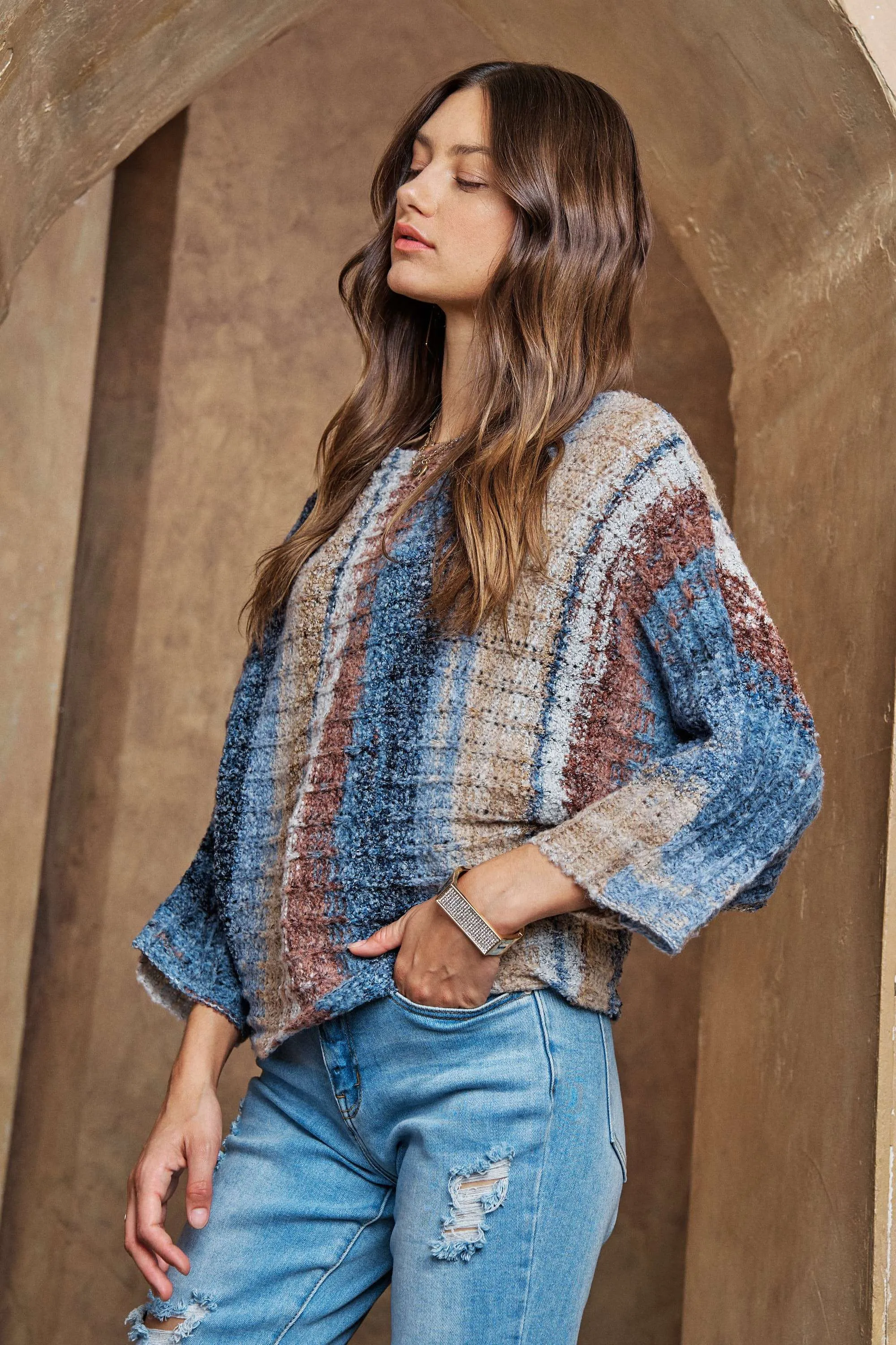 adora - MULTI COLOR SWEATER TOP