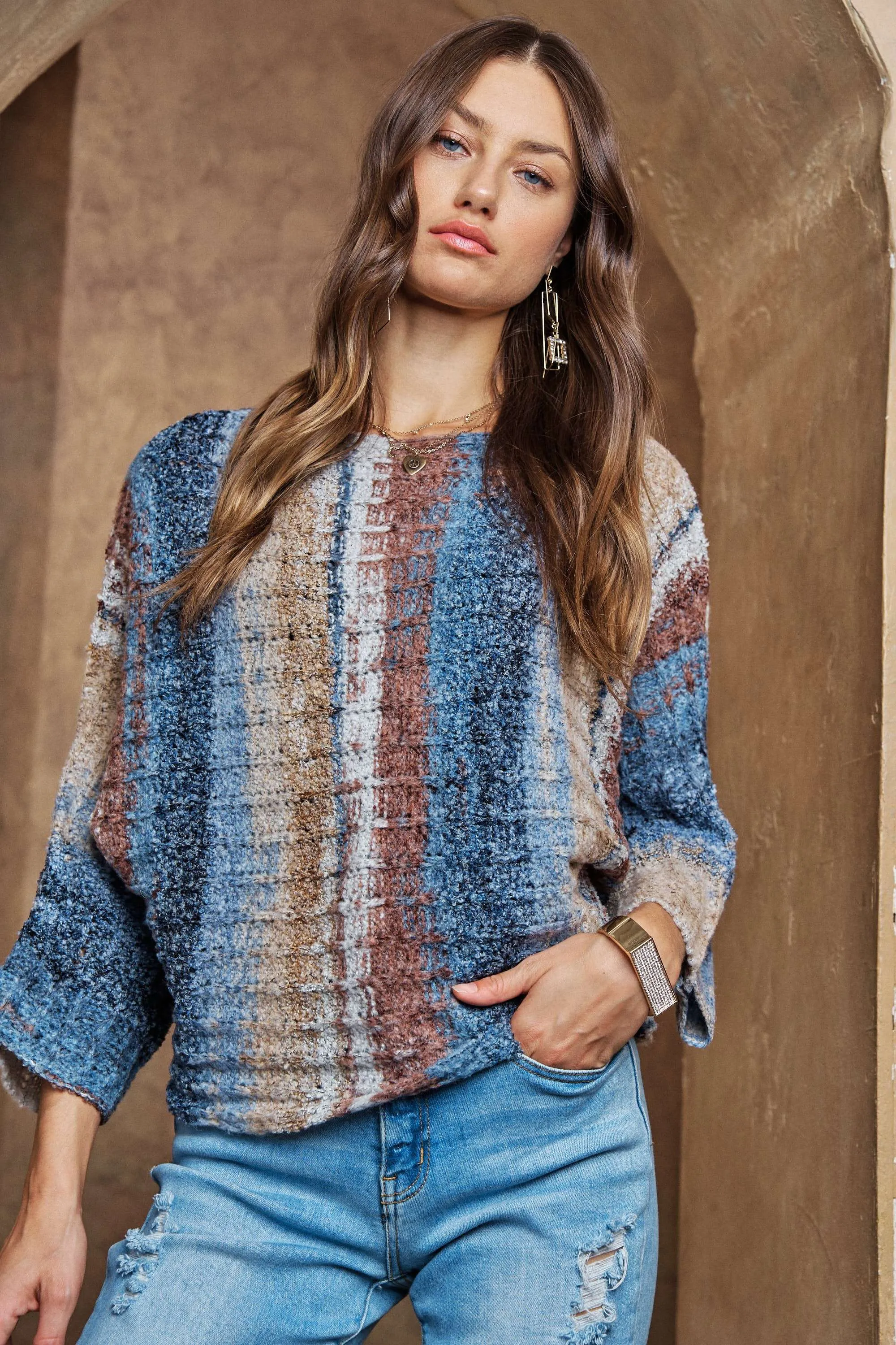 adora - MULTI COLOR SWEATER TOP