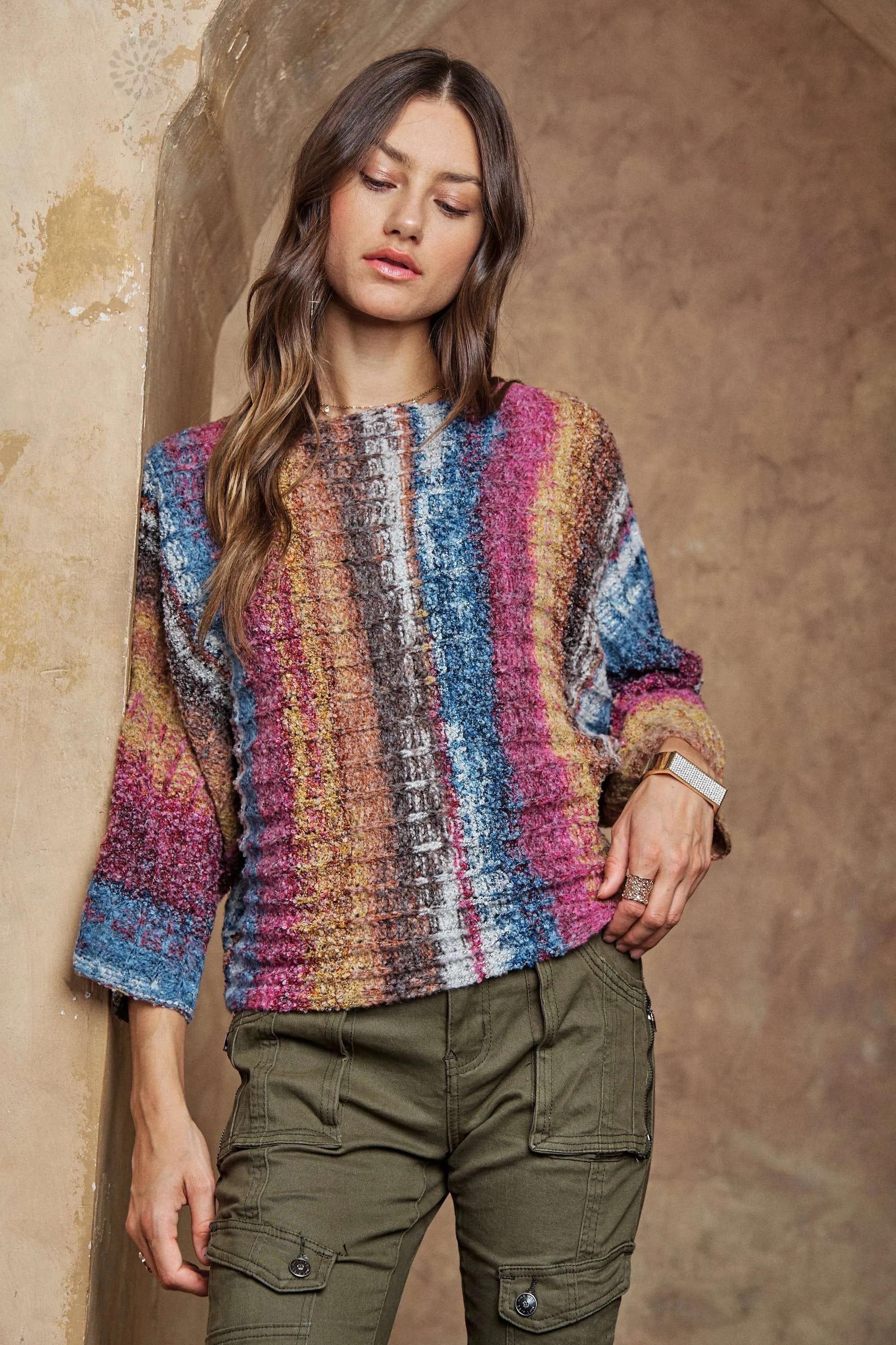 adora - MULTI COLOR SWEATER TOP