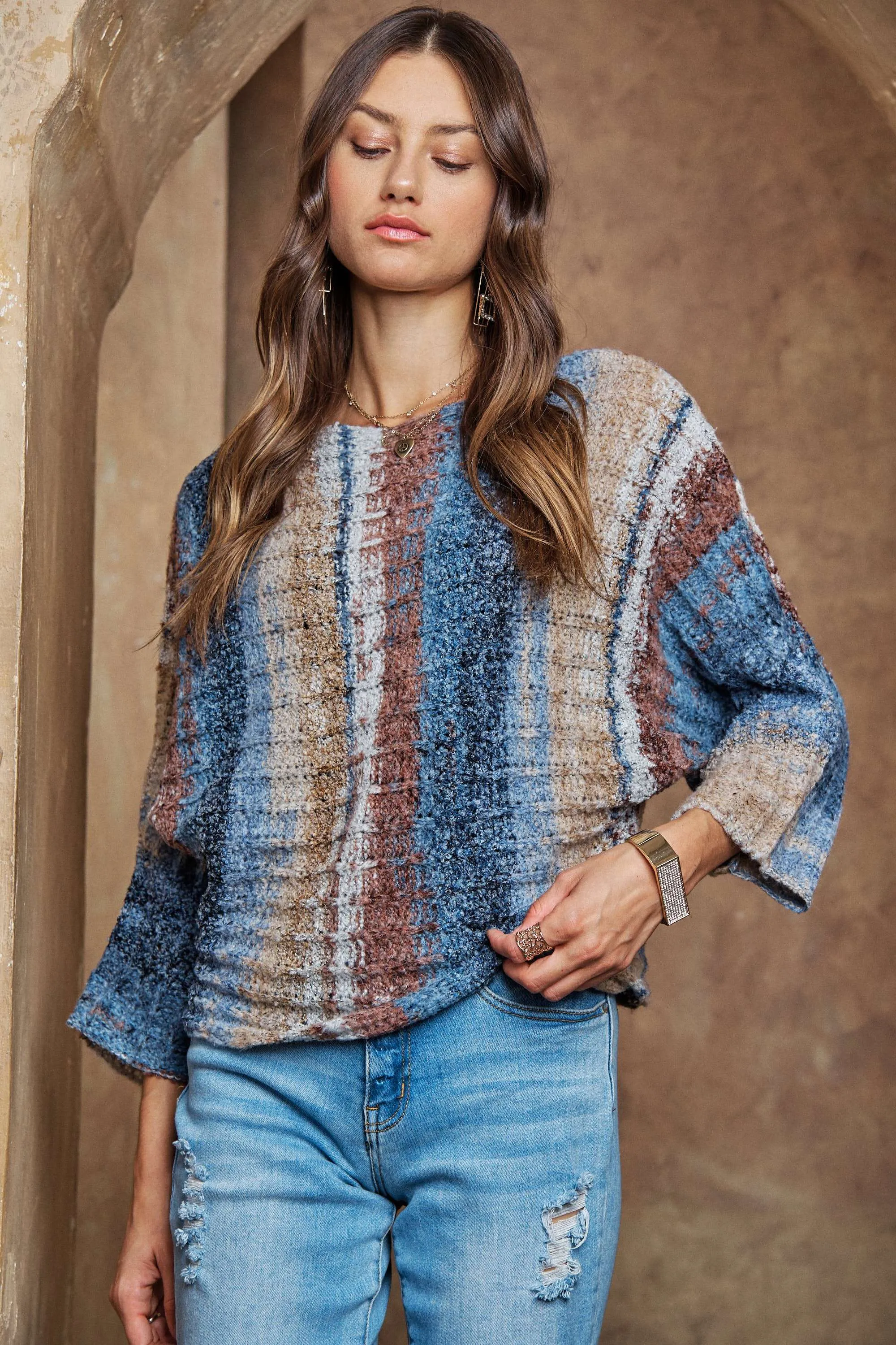 adora - MULTI COLOR SWEATER TOP