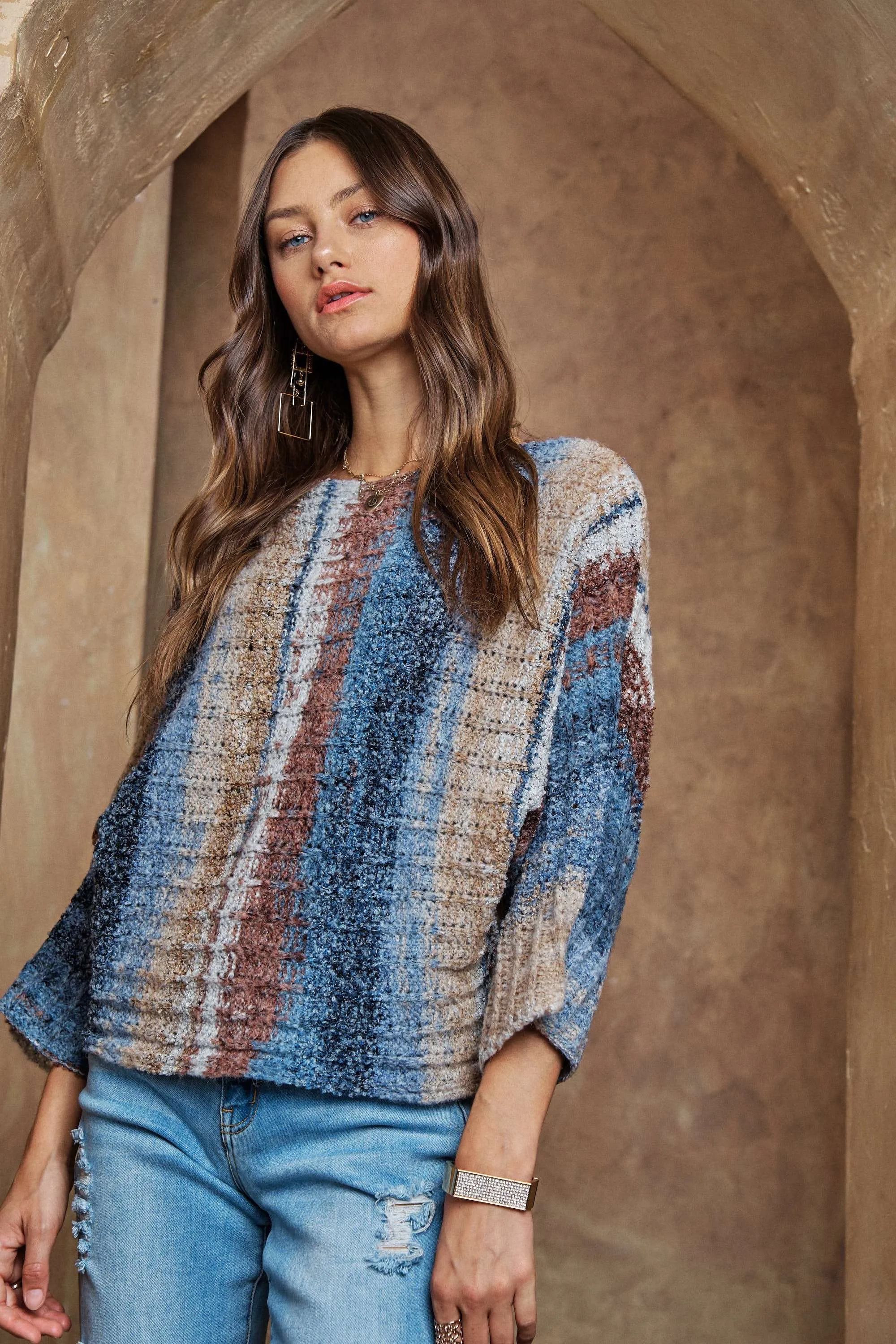 adora - MULTI COLOR SWEATER TOP