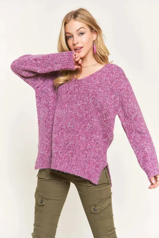ADORA Two Tone Sweater Tunic Top