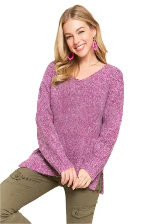 ADORA Two Tone Sweater Tunic Top