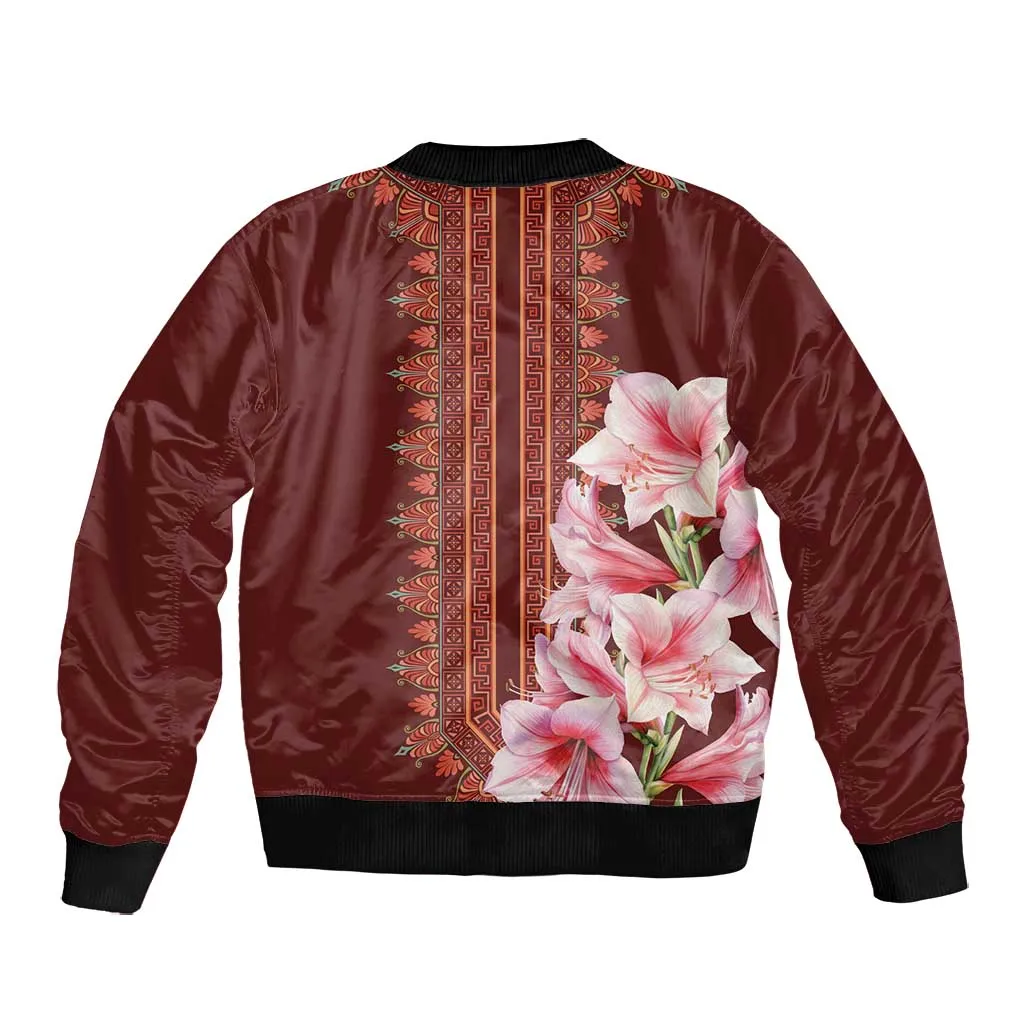 Africa Dashiki Bomber Jacket With Belladonna Lily LT18