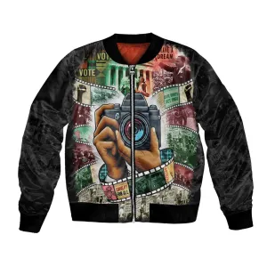 African American Civil Rights Leaders Bomber Jacket Heritage in Frames Photography DT03