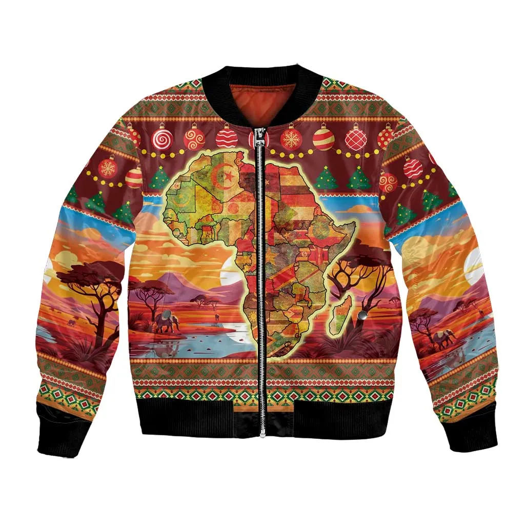 African Christmas Bomber Jacket Afro Heritage and Celebrated DT03