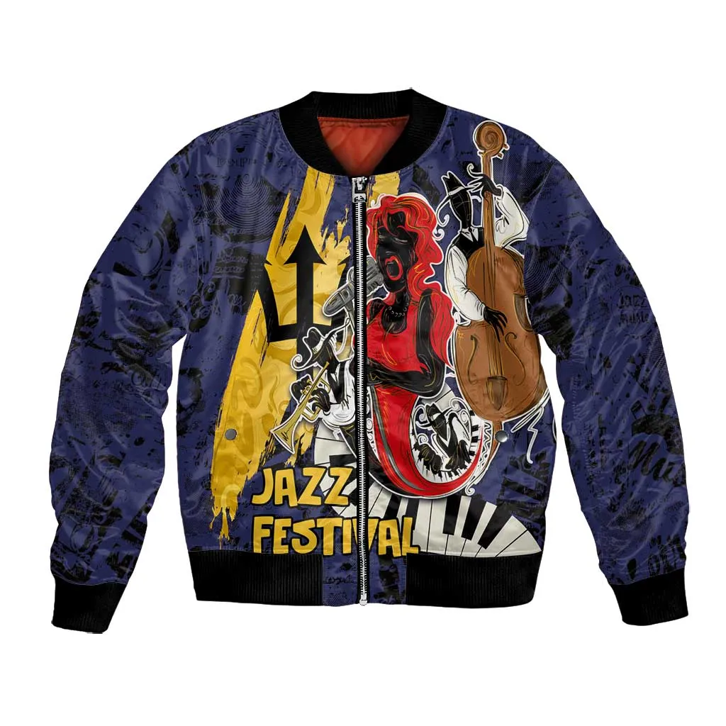 Afro-Barbados Jazz Festival Bomber Jacket Abstract Jazz Art LT03