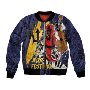 Afro-Barbados Jazz Festival Bomber Jacket Abstract Jazz Art LT03