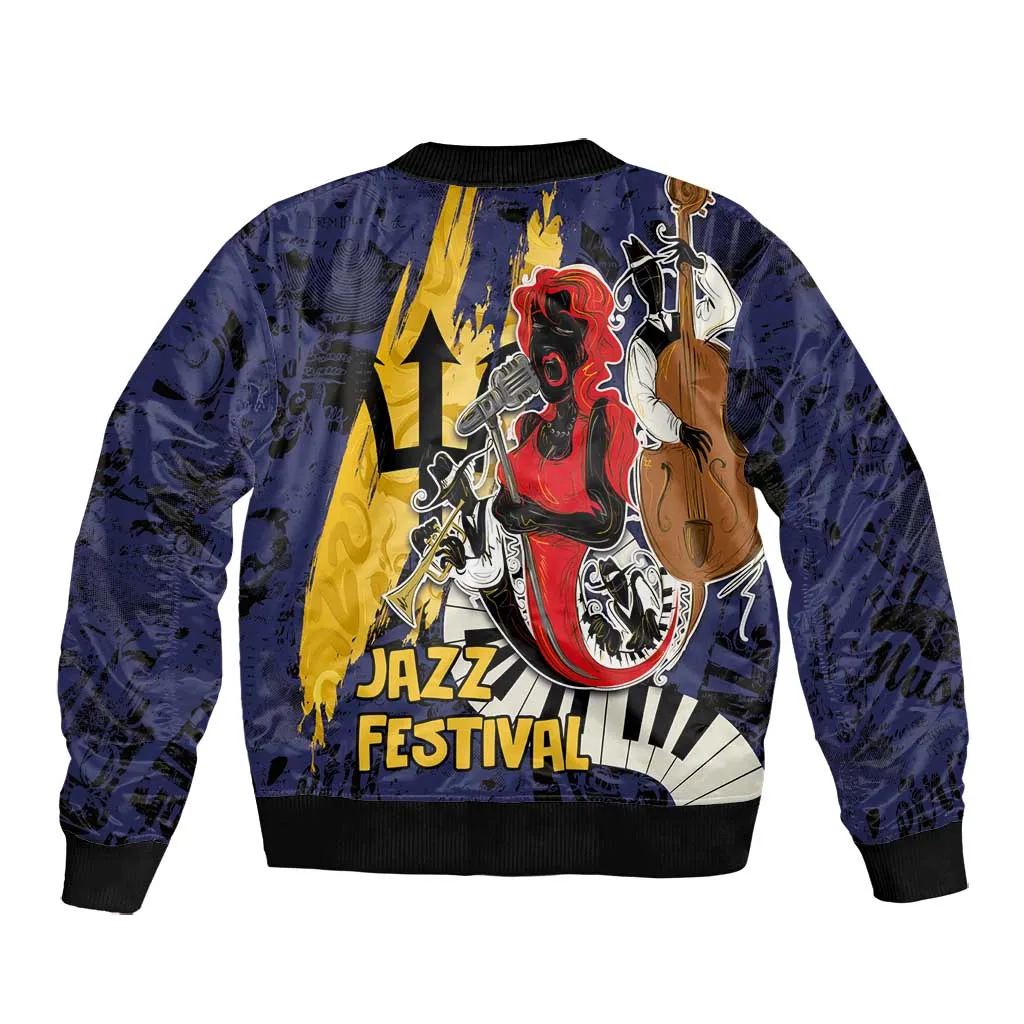 Afro-Barbados Jazz Festival Bomber Jacket Abstract Jazz Art LT03