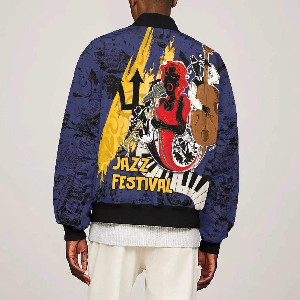 Afro-Barbados Jazz Festival Bomber Jacket Abstract Jazz Art LT03
