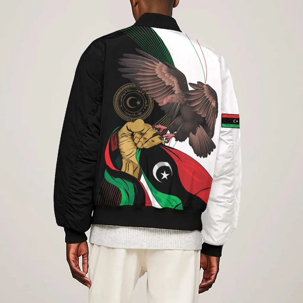 Afro Libya Bomber Jacket Arabian Eagle - Independence Day LT15
