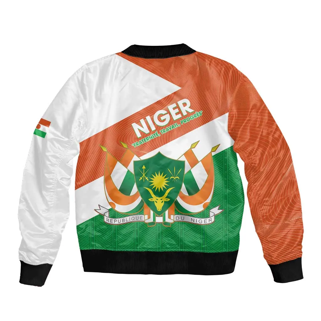 Afro Niger Bomber Jacket Dama Gazelle African Pattern - Republic Day LT14