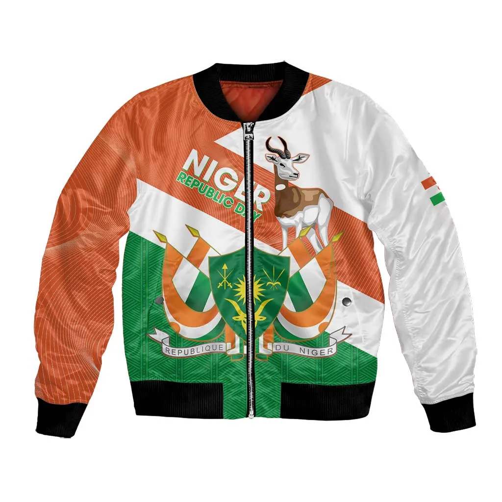 Afro Niger Bomber Jacket Dama Gazelle African Pattern - Republic Day LT14