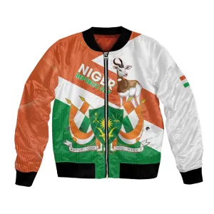 Afro Niger Bomber Jacket Dama Gazelle African Pattern - Republic Day LT14