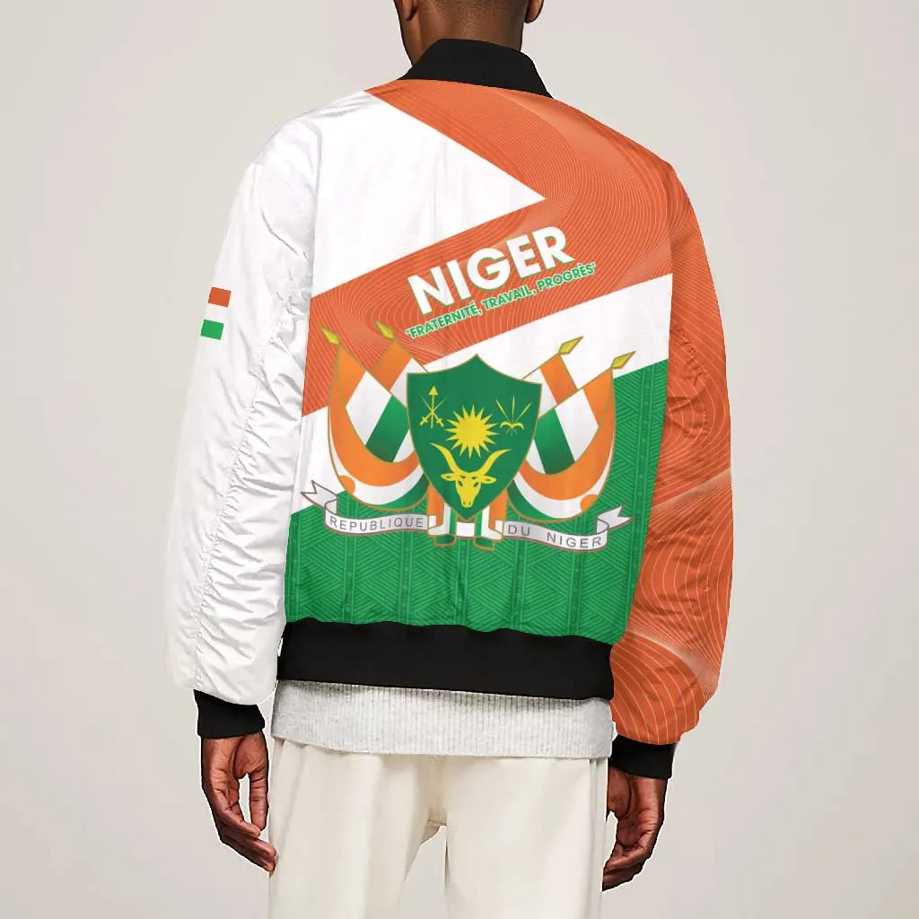 Afro Niger Bomber Jacket Dama Gazelle African Pattern - Republic Day LT14