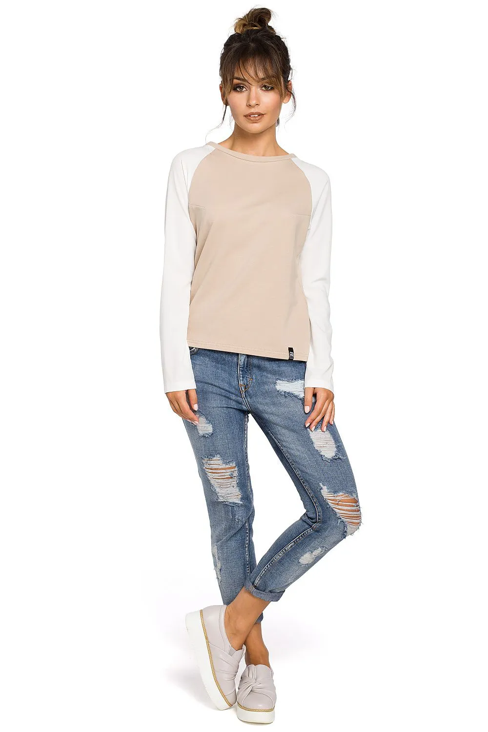 Airy Sleeve Knit Blouse