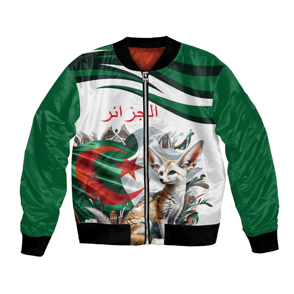 Algeria Fennec Fox Personalized Bomber Jacket with Algerian Culture and Nature LT9