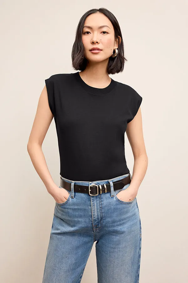 Alina Muscle Tee - Organic Pima Cotton :: Black