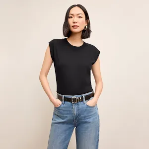 Alina Muscle Tee - Organic Pima Cotton :: Black