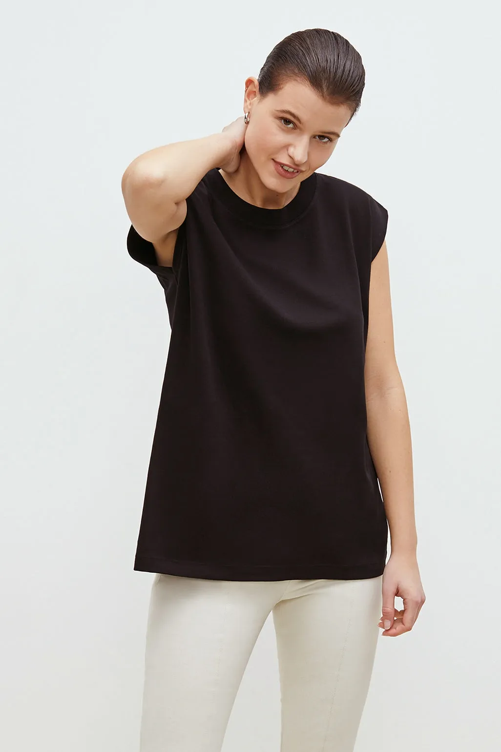 Alina Muscle Tee - Organic Pima Cotton :: Black