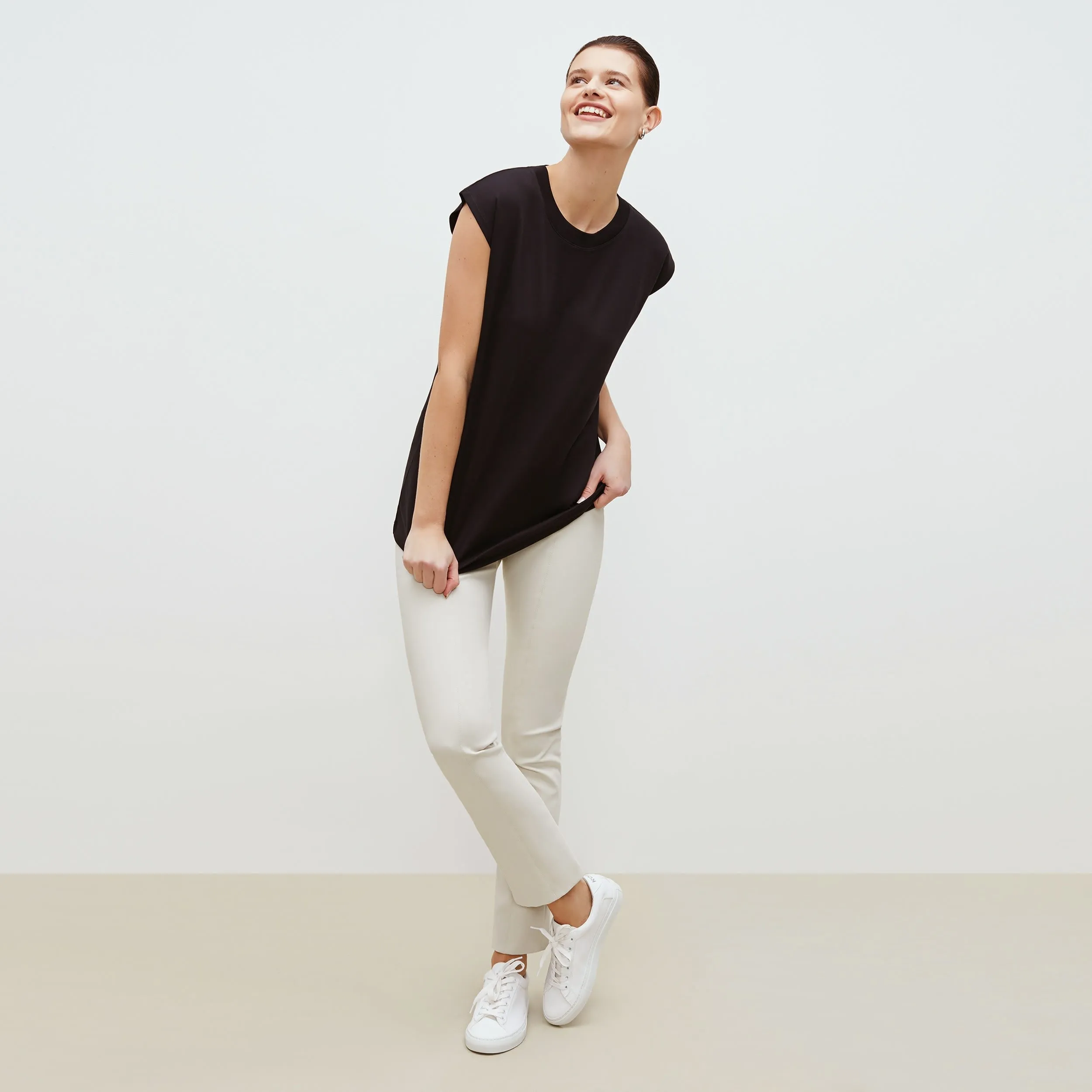 Alina Muscle Tee - Organic Pima Cotton :: Black