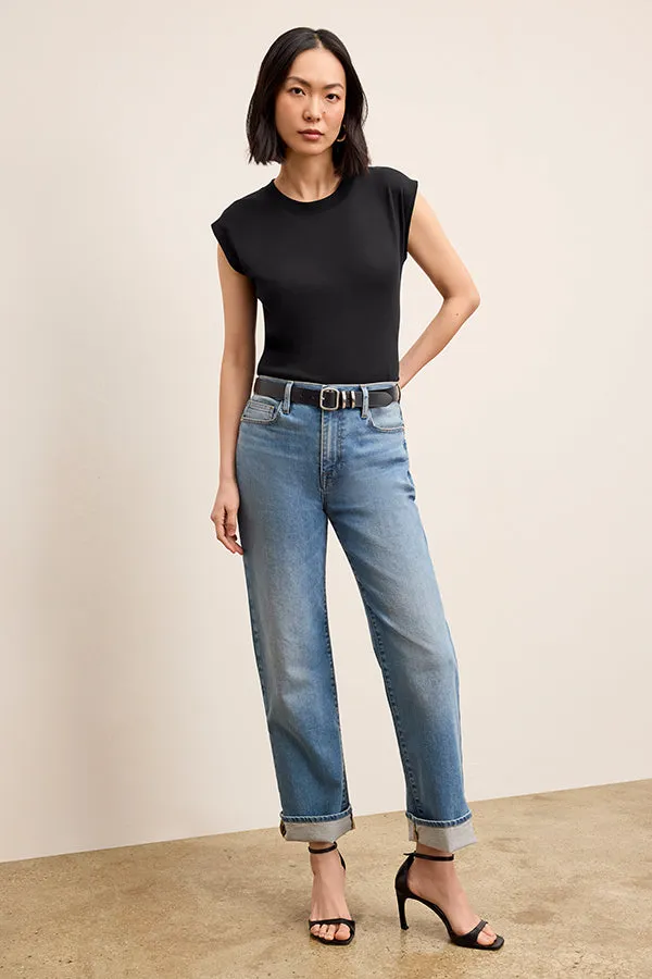 Alina Muscle Tee - Organic Pima Cotton :: Black