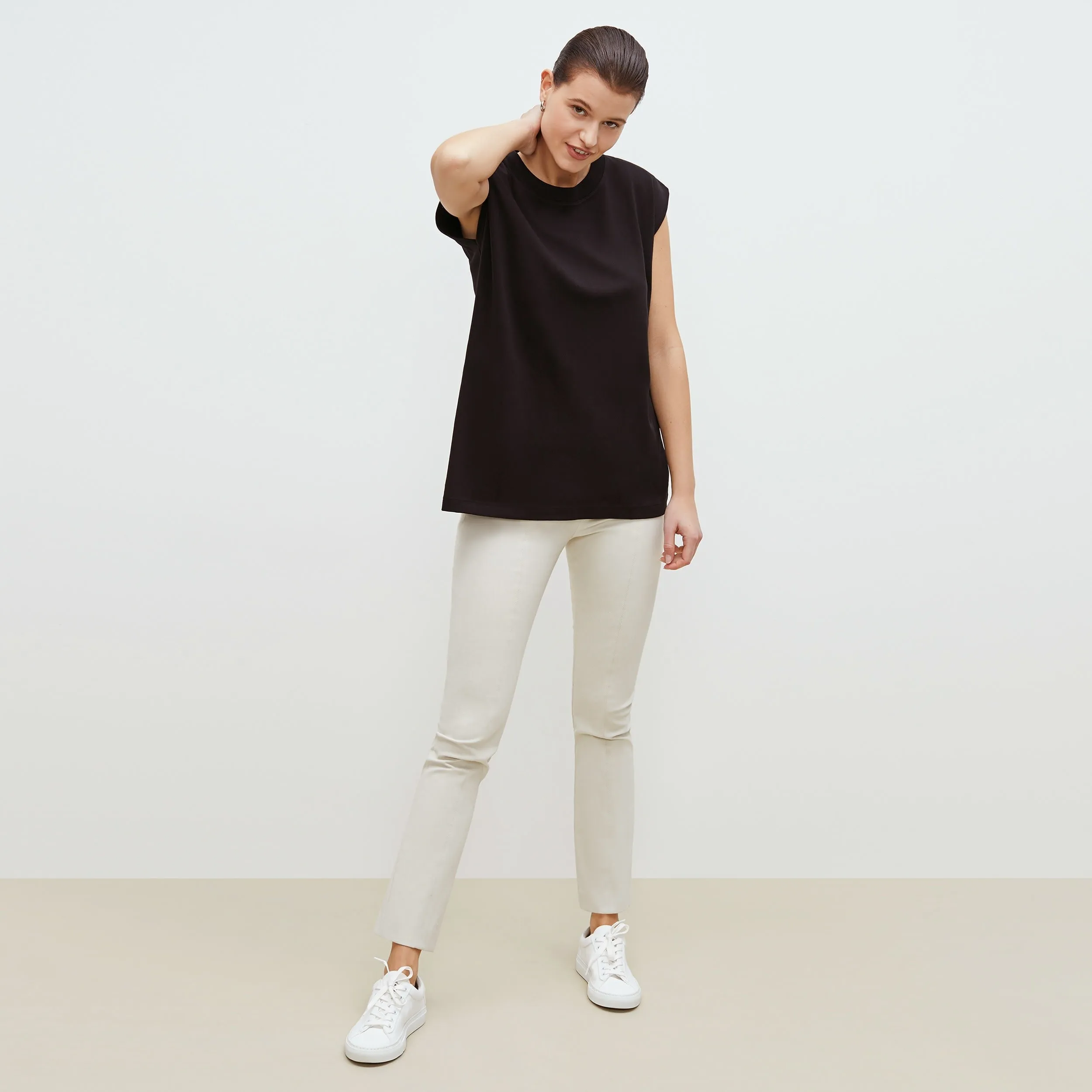 Alina Muscle Tee - Organic Pima Cotton :: Black