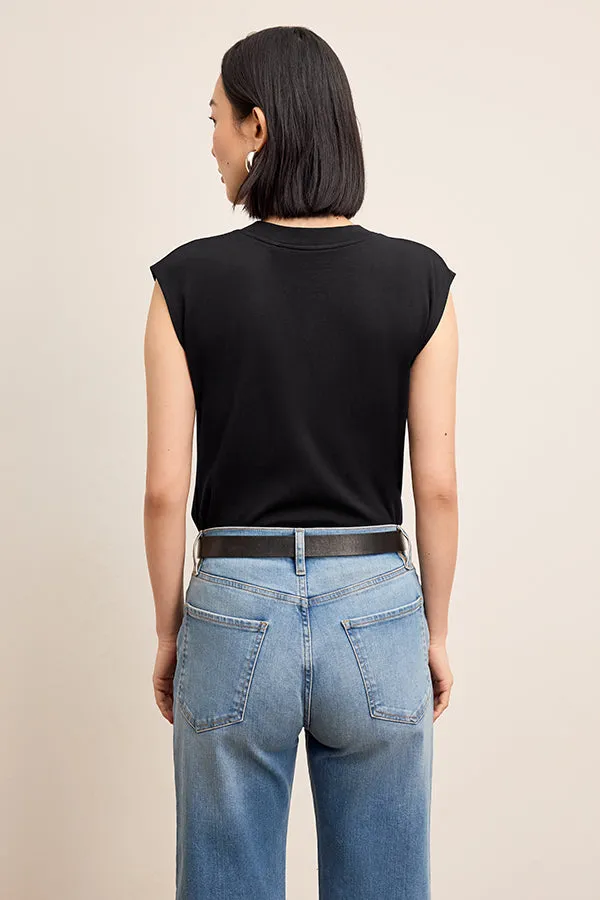 Alina Muscle Tee - Organic Pima Cotton :: Black