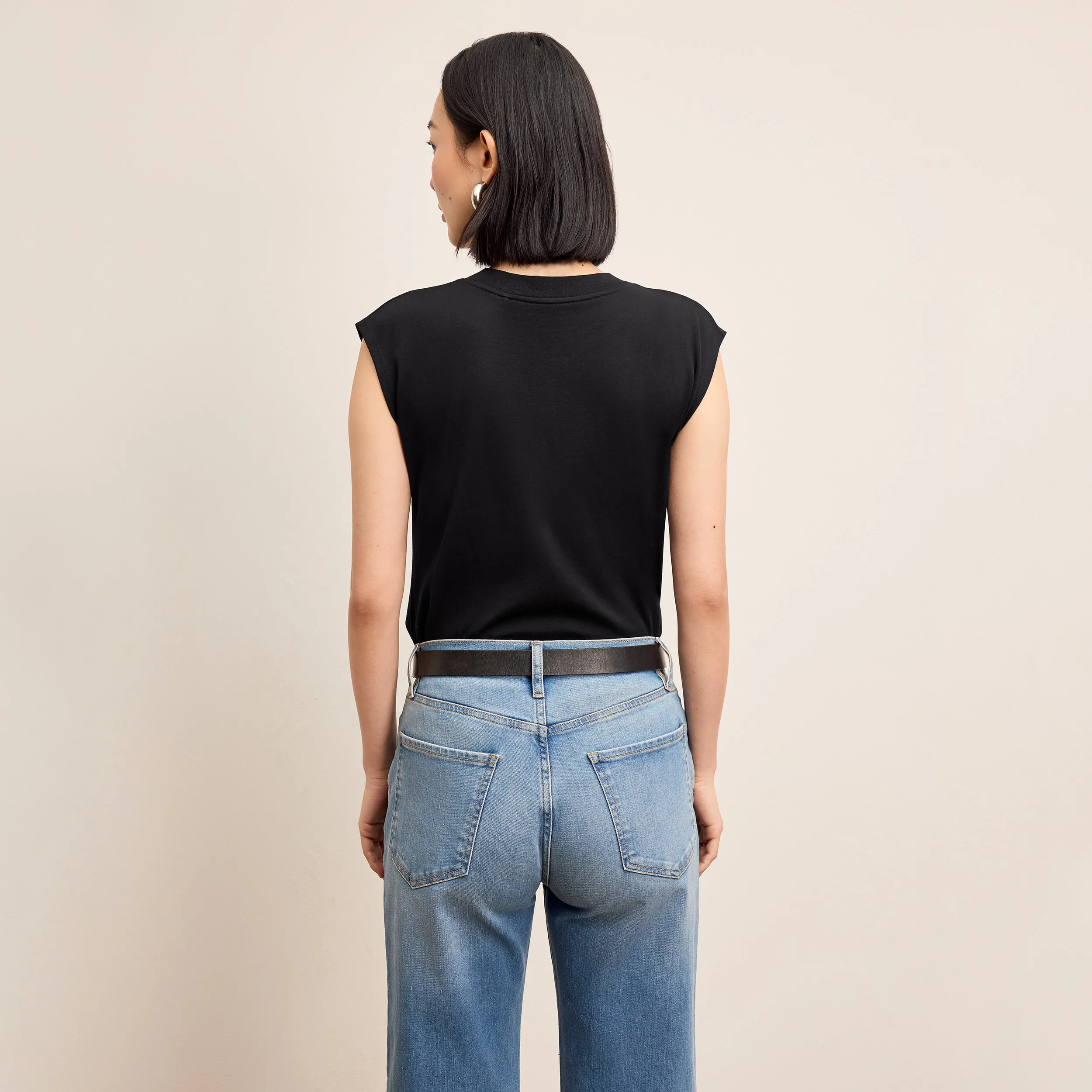 Alina Muscle Tee - Organic Pima Cotton :: Black