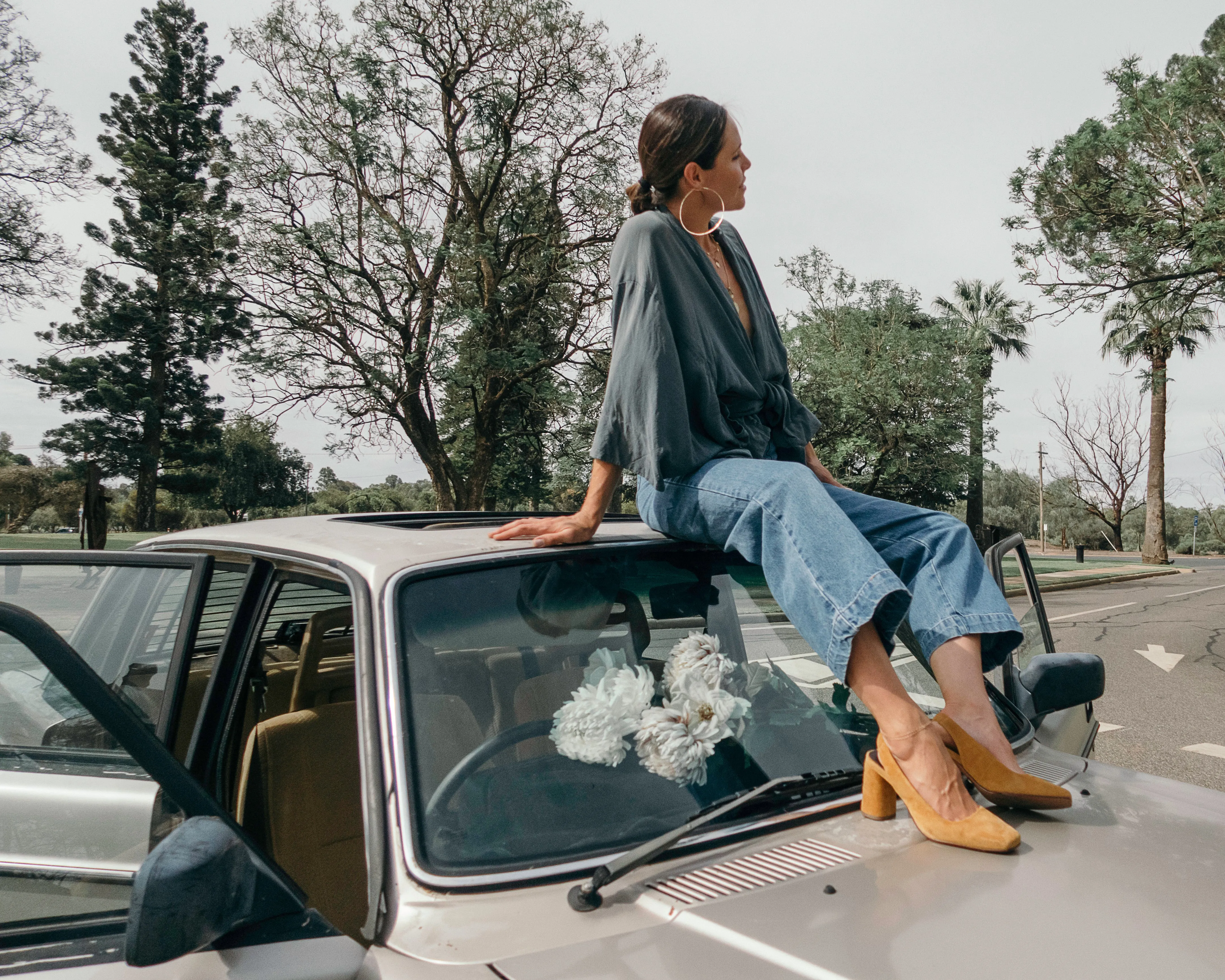 Amelie High heel Suede Slingback
