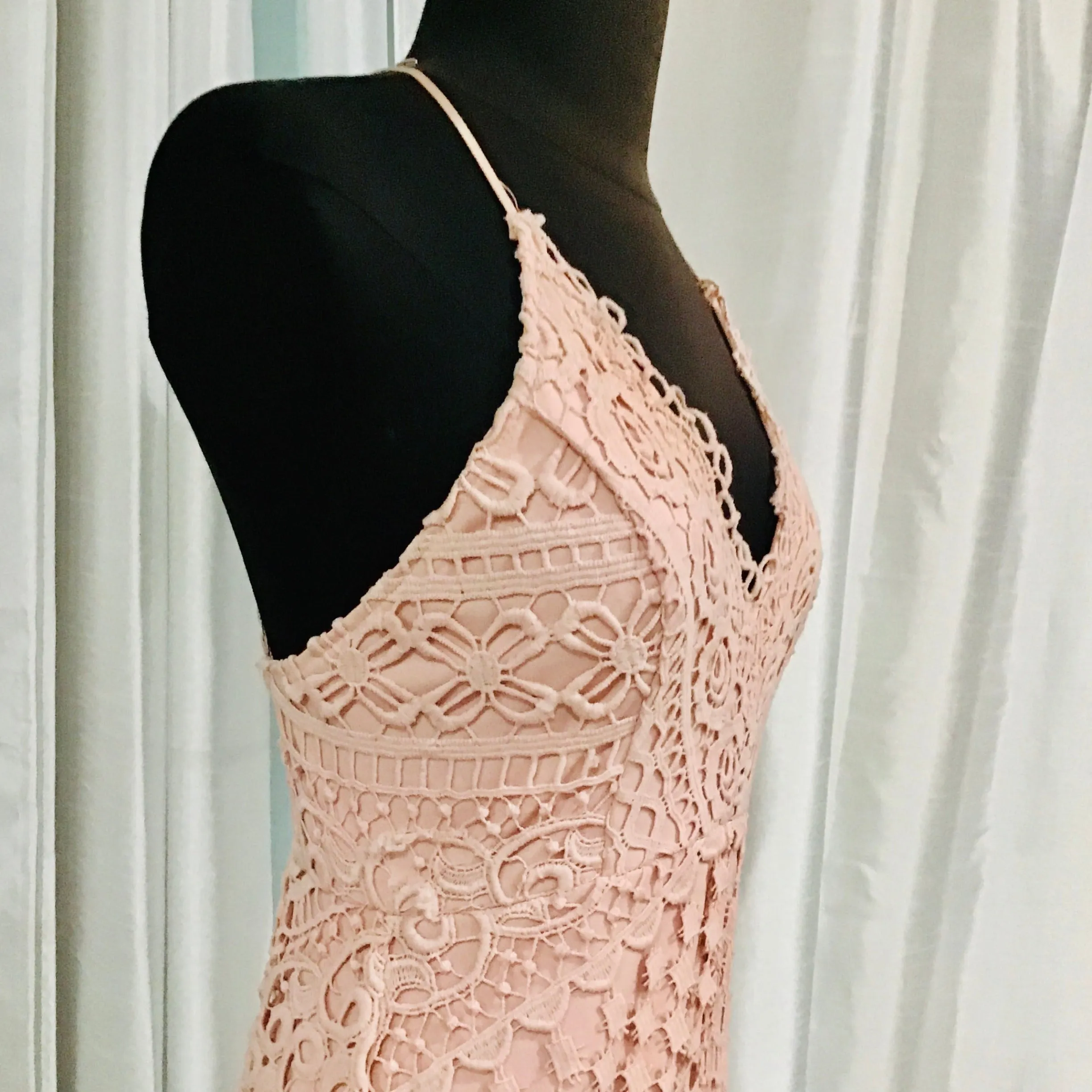 ASTR Blush Crochet Short Dress Size S