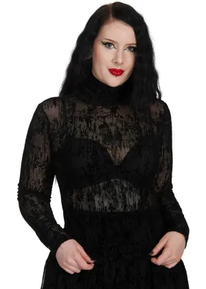Banned Lattice Top Black