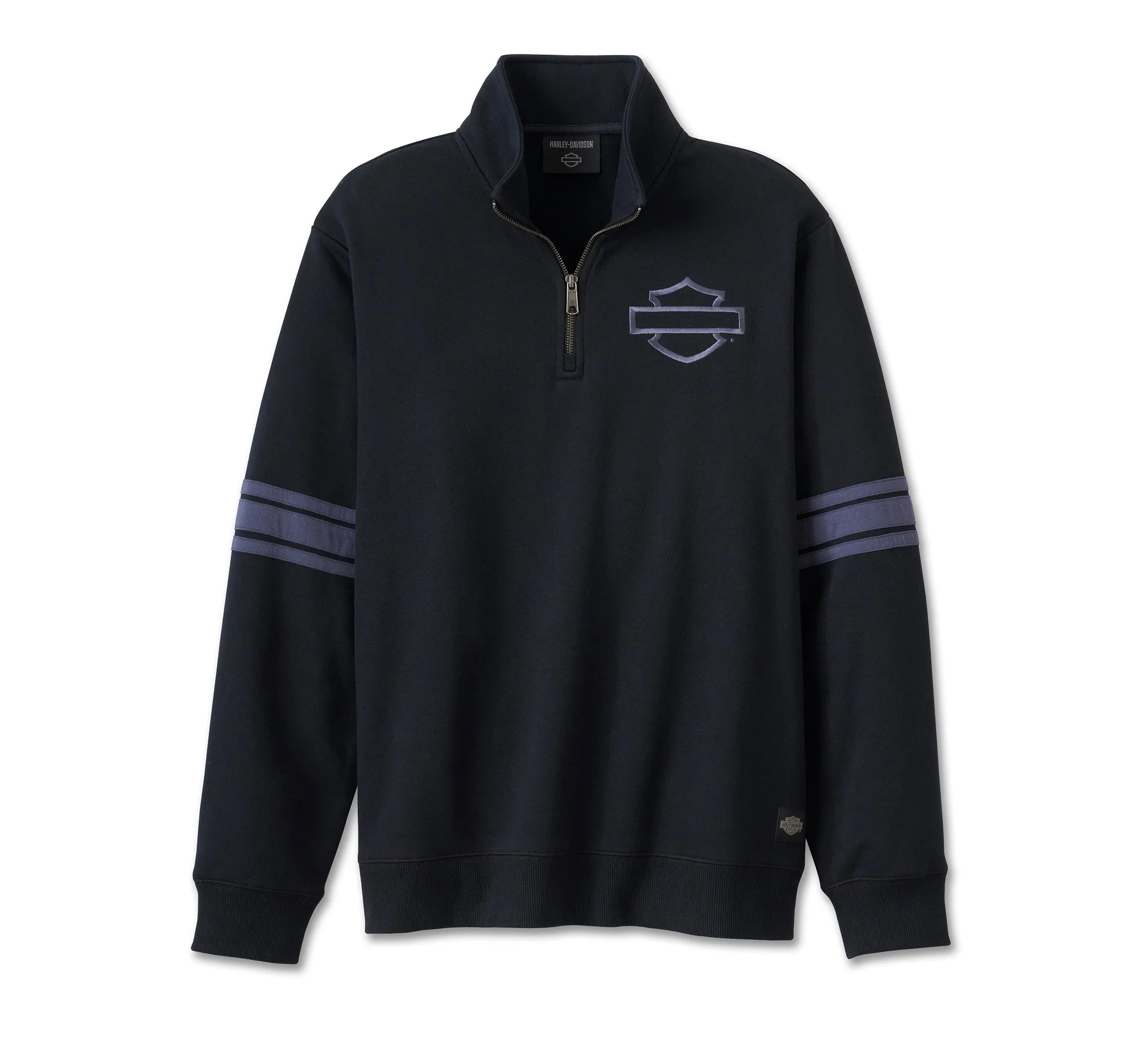 Bar & Shield 1/4 Zip Fleece - Harley Black