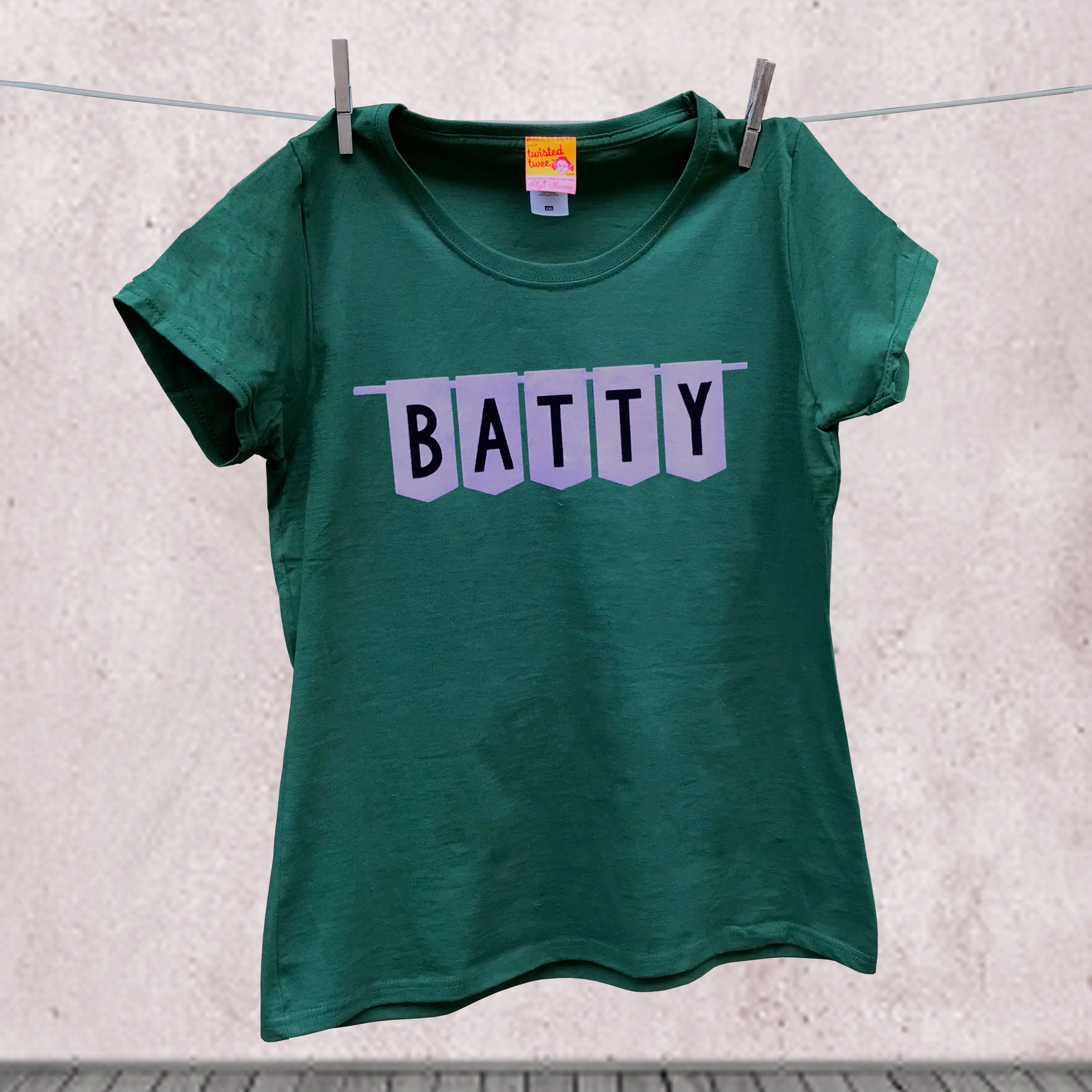 'Batty' ladies slogan t shirt for smart older ladies