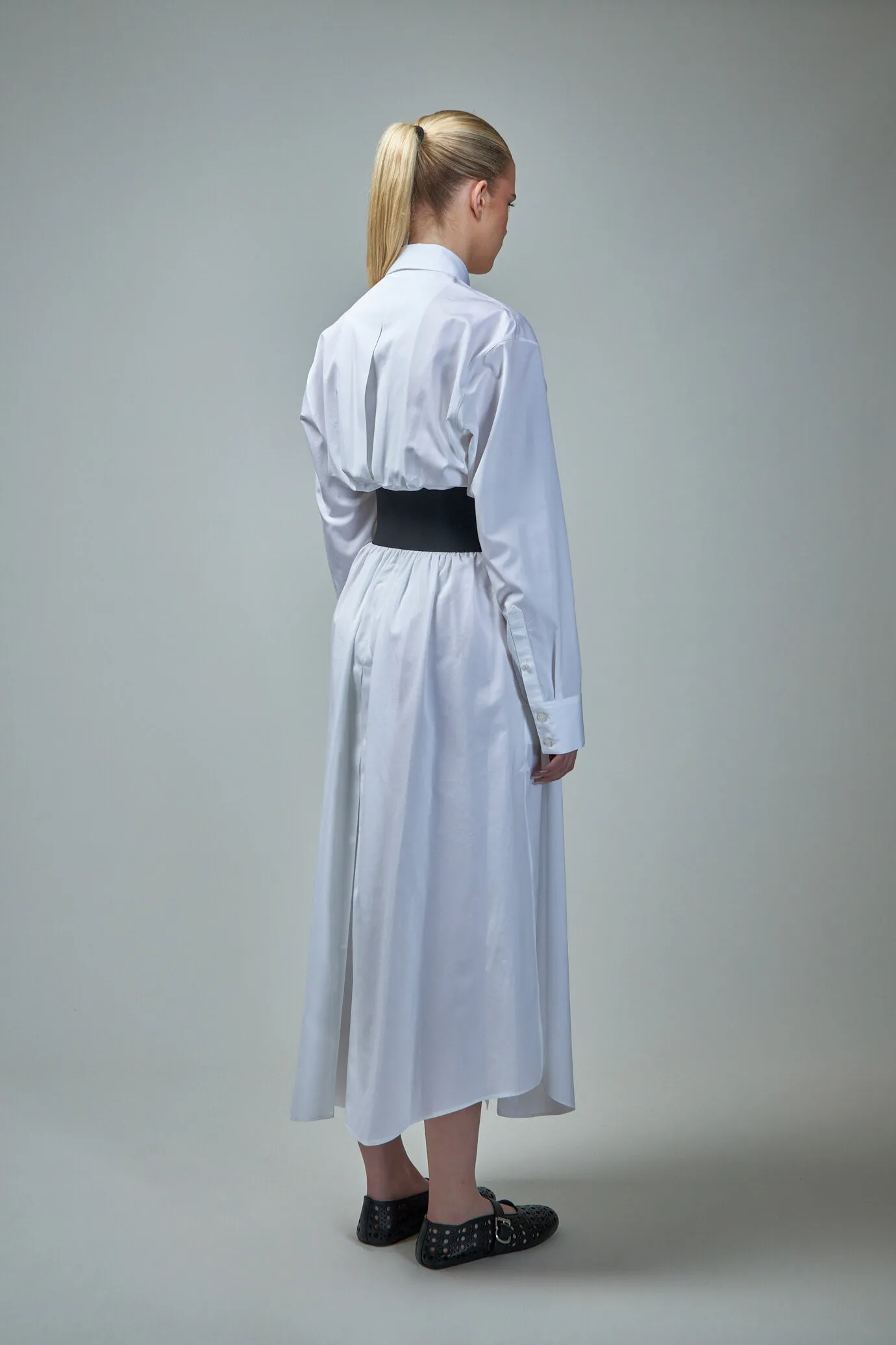 Belted Dress blanc