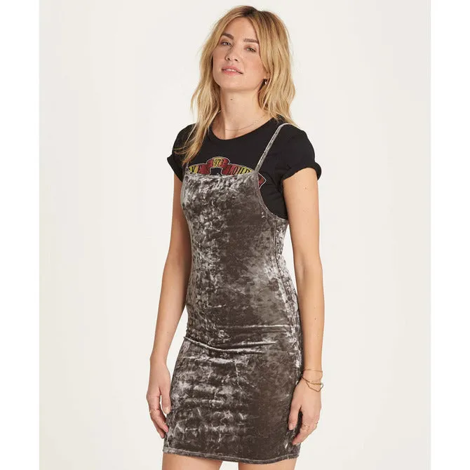 Billabong Women's Mystic Dream Velvet Dress | Silver