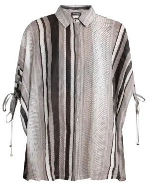 Black and White Oversized Dolman Shirt