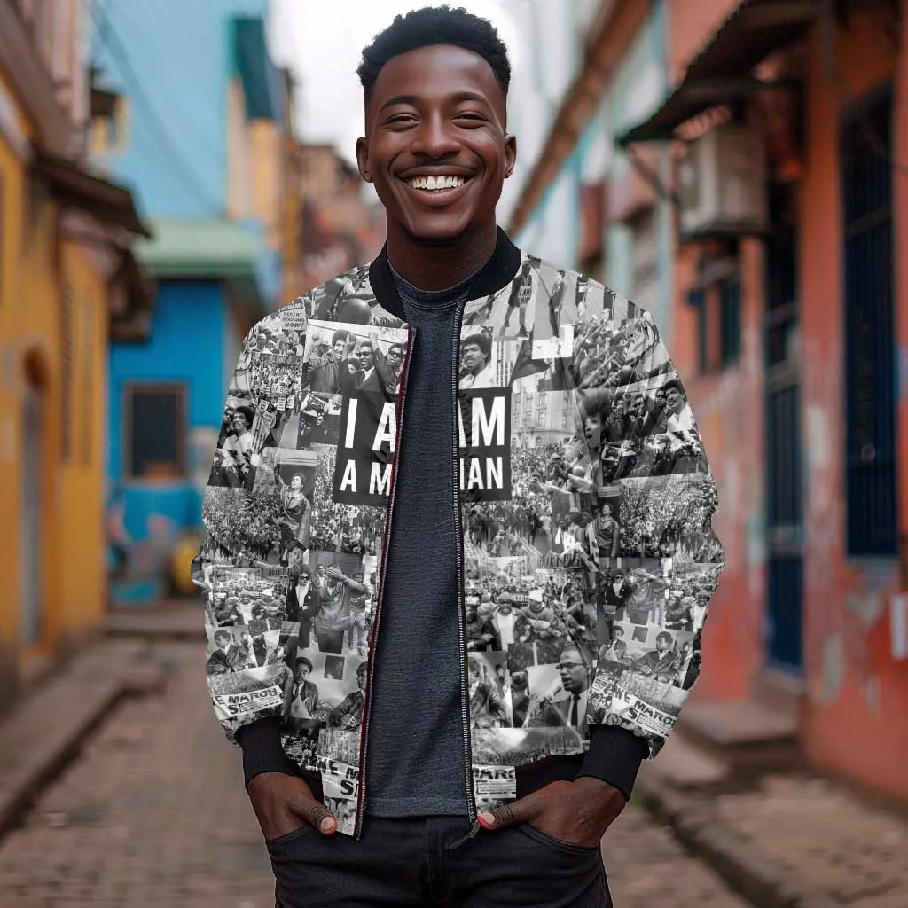Black Power Bomber Jacket African American Culture DT02