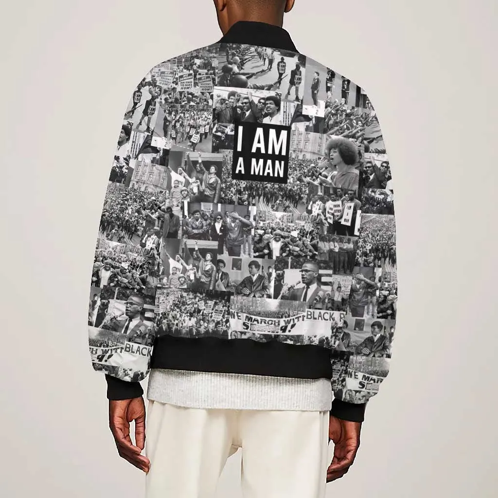 Black Power Bomber Jacket African American Culture DT02