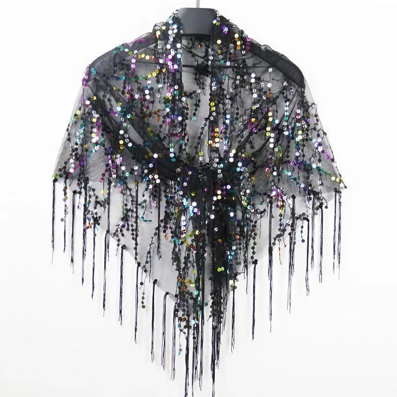 Bling Tasseled Sequined Blouse