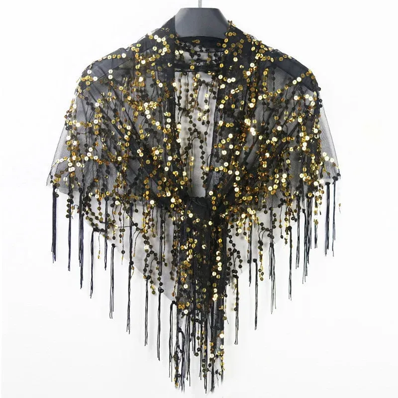 Bling Tasseled Sequined Blouse