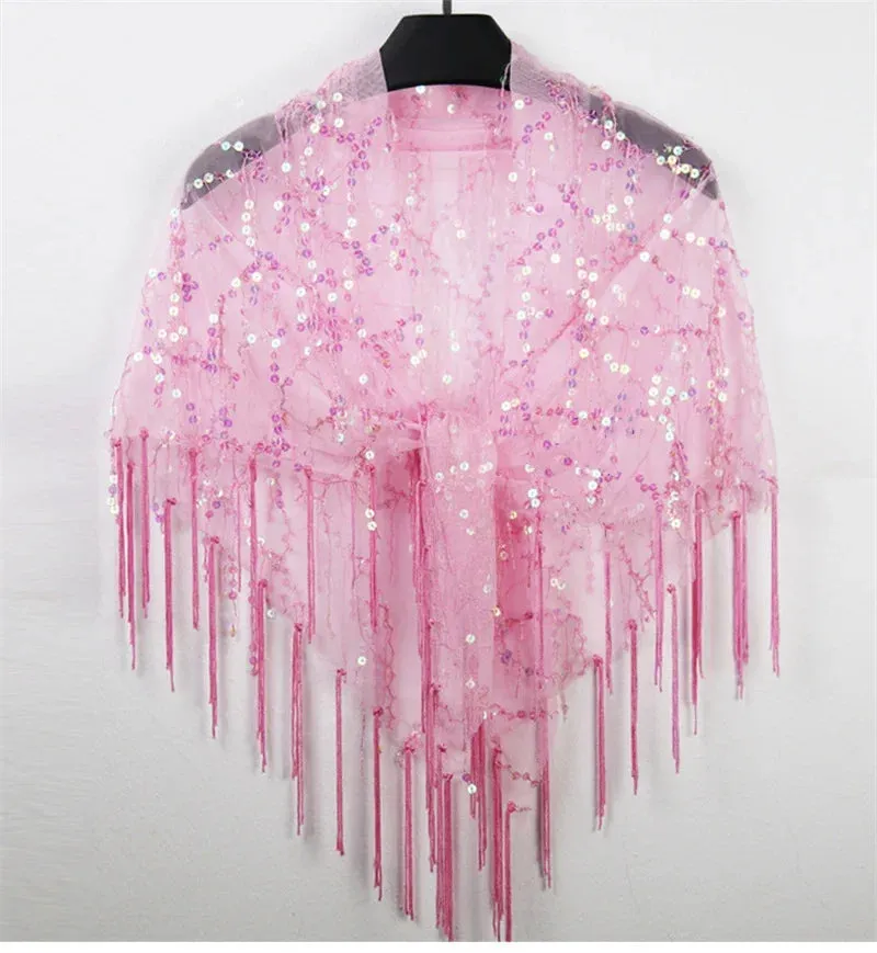 Bling Tasseled Sequined Blouse