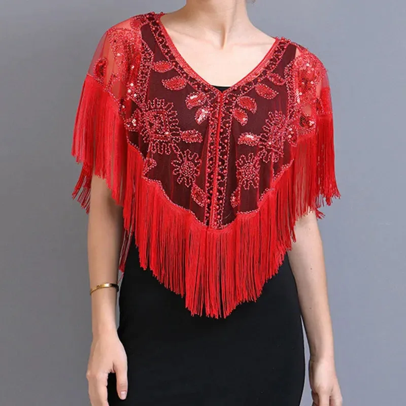 Bling Tasseled Sequined Blouse